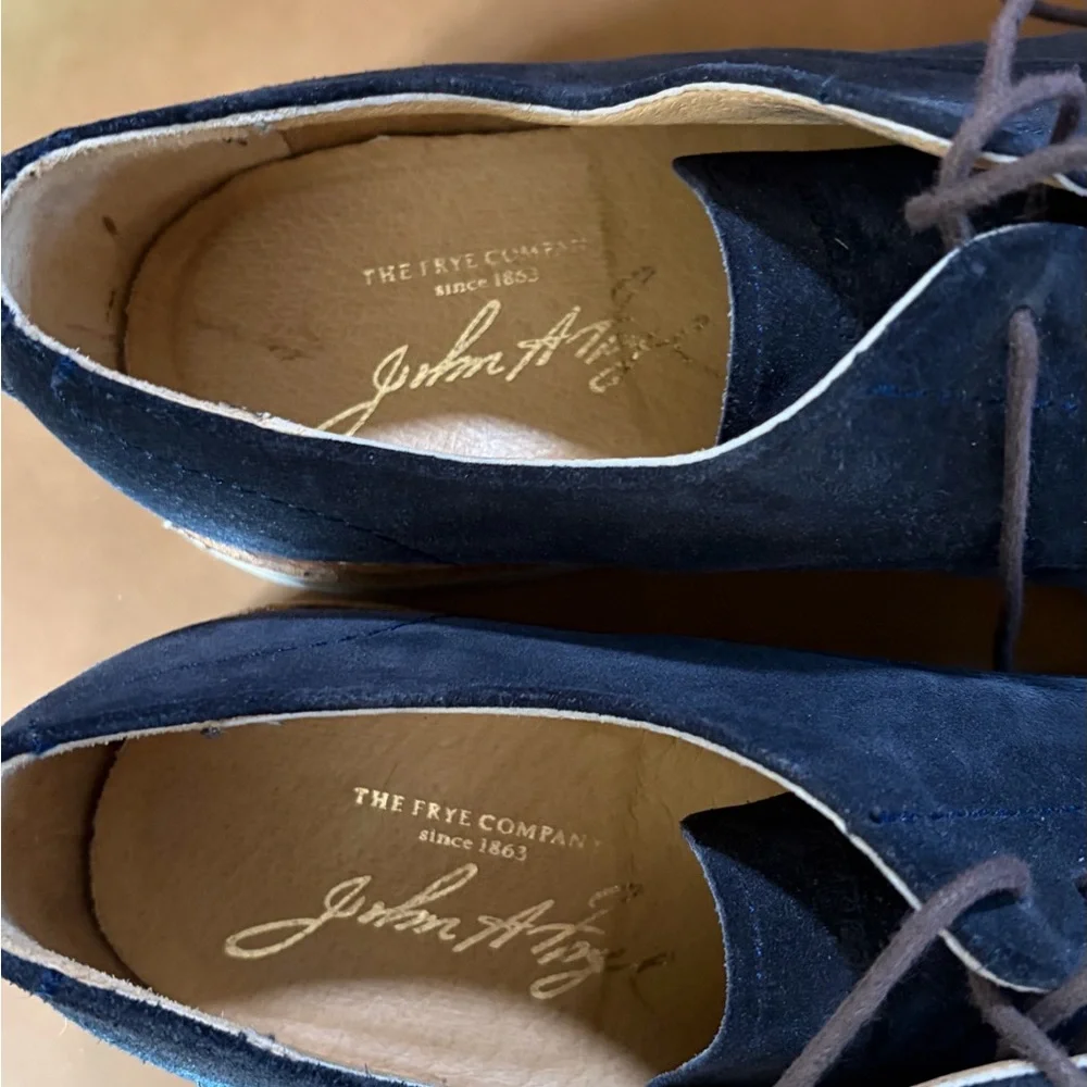 FRYE BLUE SUEDE OXFORDS Size MEN 11D - Picture 3 of 9